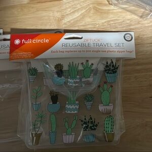 Full Circle Reusable Travel Set with Cactus Design